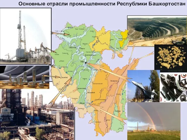 Основные отрасли промышленности Республики Башкортостан