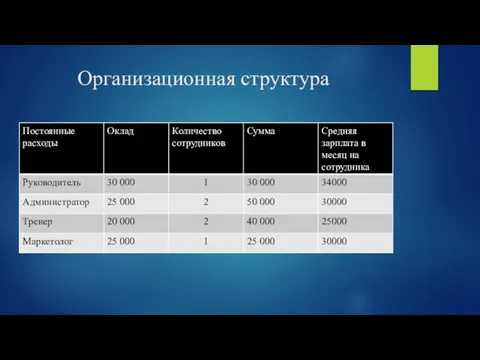 Организационная структура