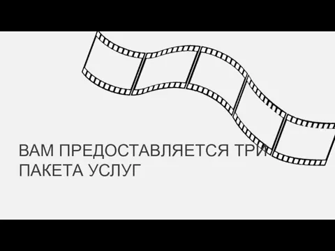 ВАМ ПРЕДОСТАВЛЯЕТСЯ ТРИ ПАКЕТА УСЛУГ