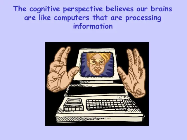The cognitive perspective believes our brains are like computers that are processing information