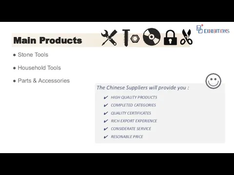 Main Products Stone Tools Household Tools Parts & Accessories The Chinese Suppliers