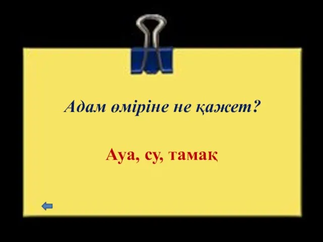 Адам өміріне не қажет? Ауа, су, тамақ