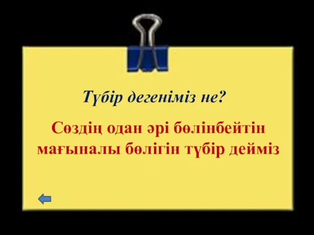 Түбір дегеніміз не? Сөздің одан әрі бөлінбейтін мағыналы бөлігін түбір дейміз