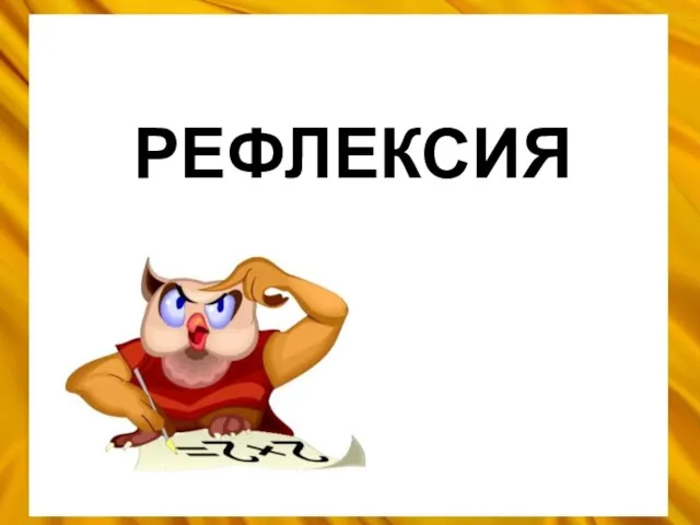 РЕФЛЕКСИЯ