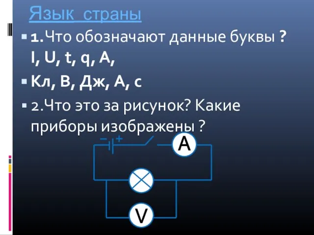 Язык страны 1.Что обозначают данные буквы ? I, U, t, q, A,