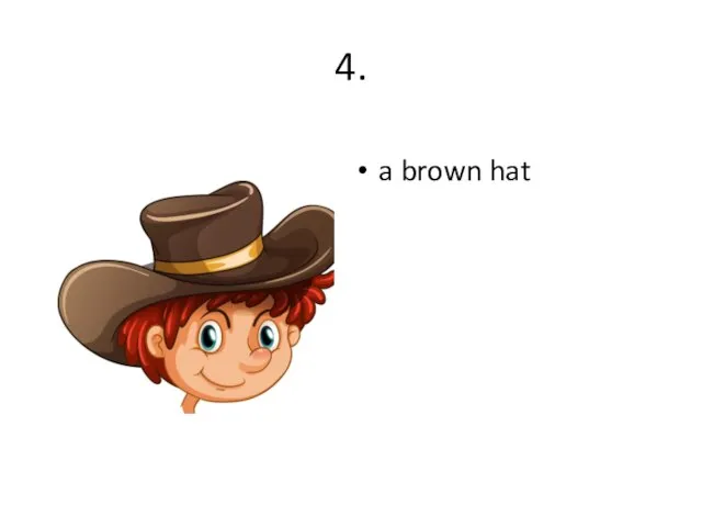 4. a brown hat