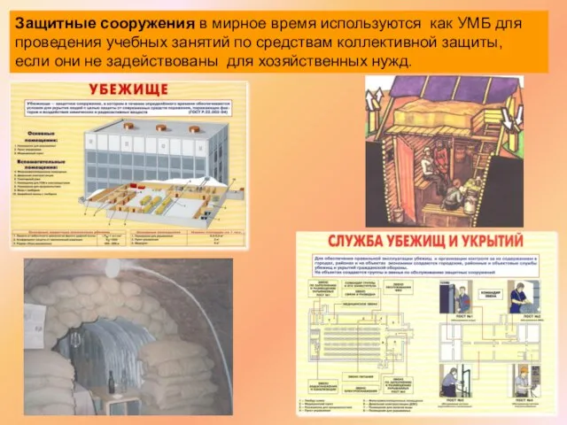 Защитные сооружения в мирное время используются как УМБ для проведения учебных занятий