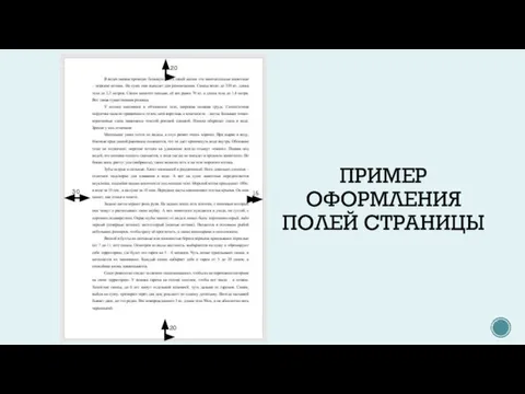 ПРИМЕР ОФОРМЛЕНИЯ ПОЛЕЙ СТРАНИЦЫ