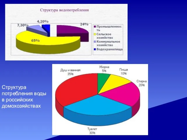 Структура потребления воды в российских домохозяйствах