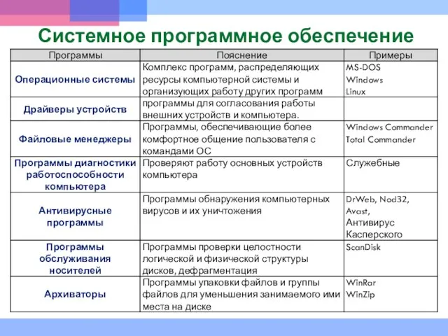 Системное программное обеспечение