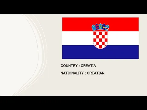 COUNTRY : CREATIA NATIONALITY : CREATIAN