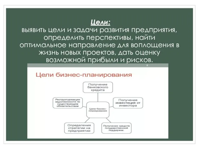 Цели: выявить цели и задачи развития предприятия, определить перспективы, найти оптимальное направление