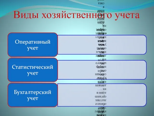 Виды хозяйственного учета