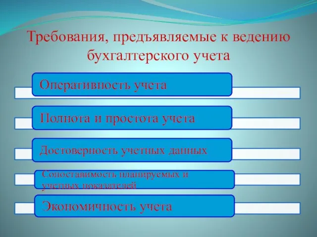 Требования, предъявляемые к ведению бухгалтерского учета