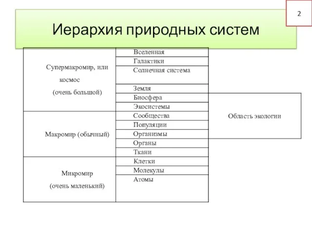 Иерархия природных систем 2