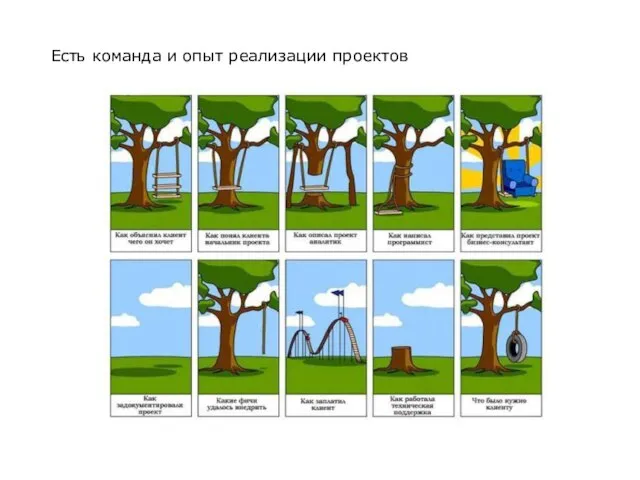 Есть команда и опыт реализации проектов