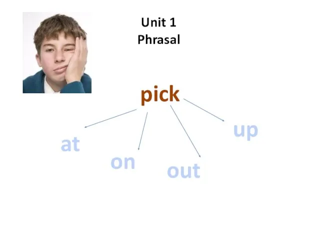 Unit 1 Phrasal pick on at out up