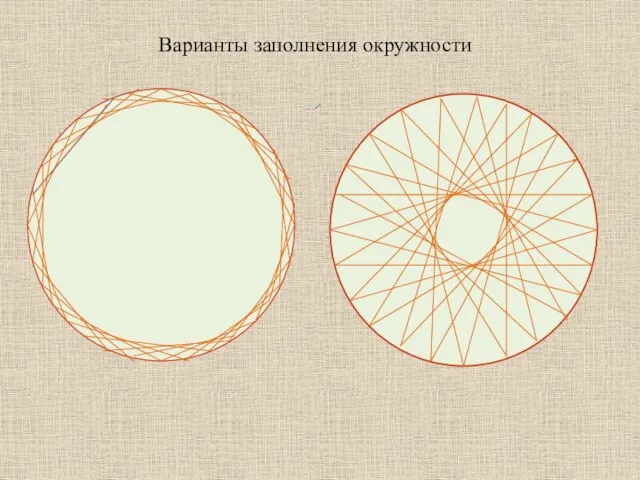 Варианты заполнения окружности