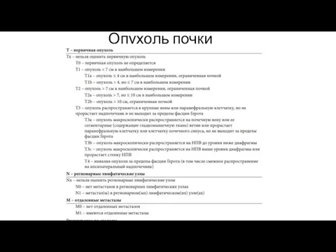 Опухоль почки