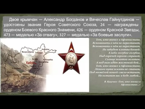 Двое крымчан — Александр Богданов и Вячеслав Гайнутдинов — удостоены звания Героя