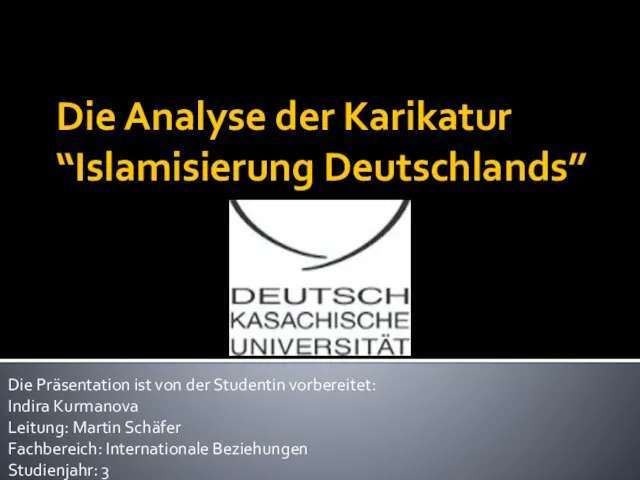 Die Analyse der Karikatur “Islamisierung Deutschlands”