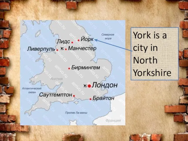 York is a city in North Yorkshire