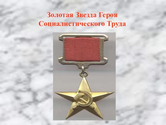 Золотая Звезда Героя Социалистического Труда