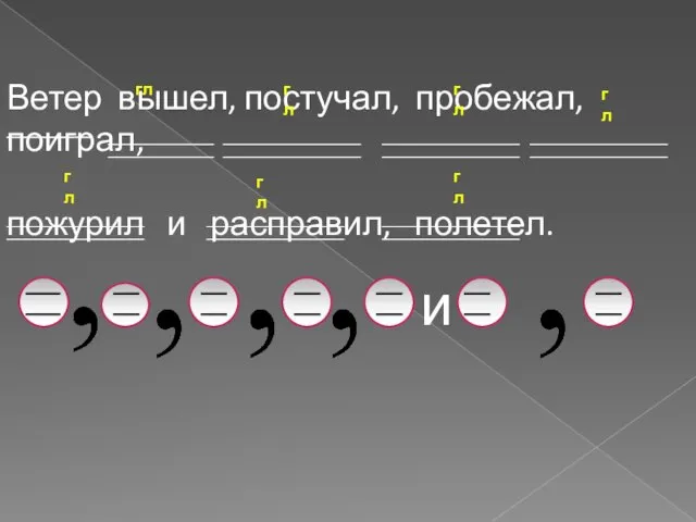 Ветер вышел, постучал, пробежал, поиграл, пожурил и расправил, полетел. ________________ __________________________ __________________________