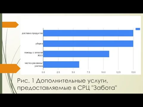 Рис. 1 Дополнительные услуги, предоставляемые в СРЦ "Забота"