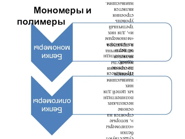 Мономеры и полимеры