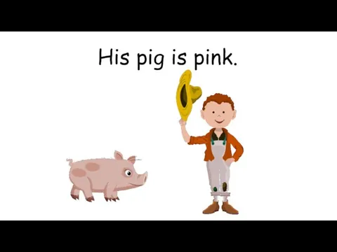 His pig is pink.