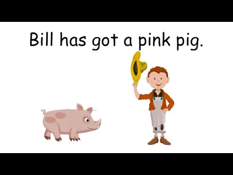 Bill has got a pink pig.