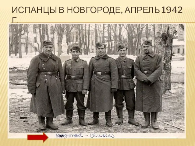 ИСПАНЦЫ В НОВГОРОДЕ, АПРЕЛЬ 1942 Г.