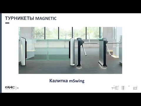 ТУРНИКЕТЫ MAGNETIC Калитка mSwing