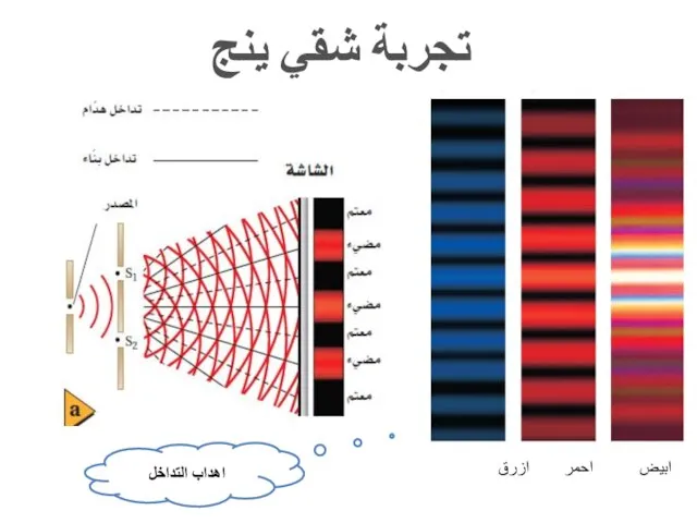 تجربة شقي ينج ابيض احمر ازرق اهداب التداخل