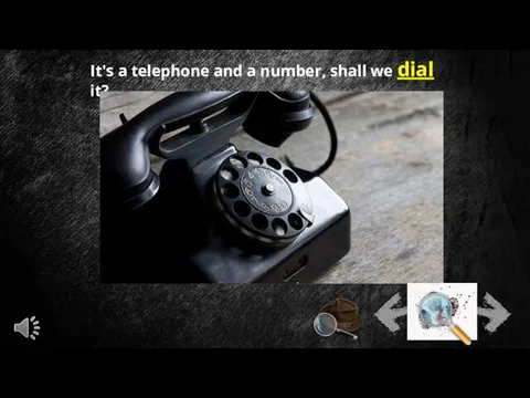 It's a telephone and a number, shall we dial it?