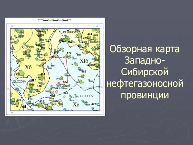 Обзорная карта Западно-Сибирской нефтегазоносной провинции