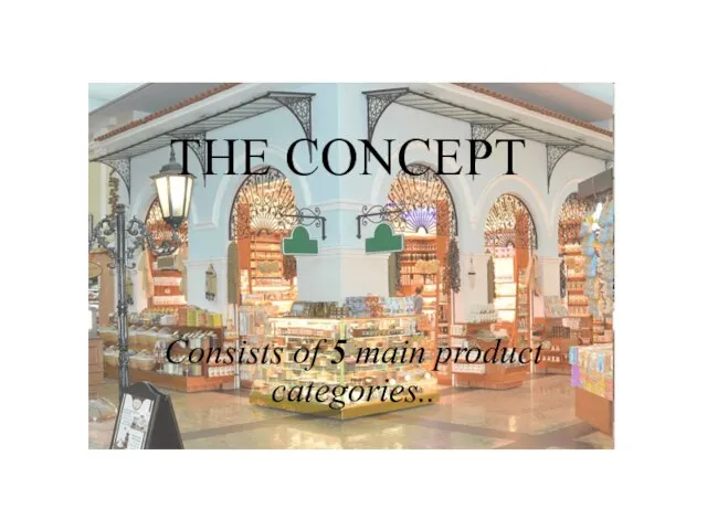 THE CONCEPT Consists of 5 main product categories..