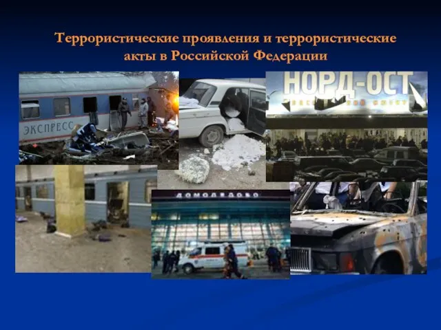 Террористические проявления и террористические акты в Российской Федерации