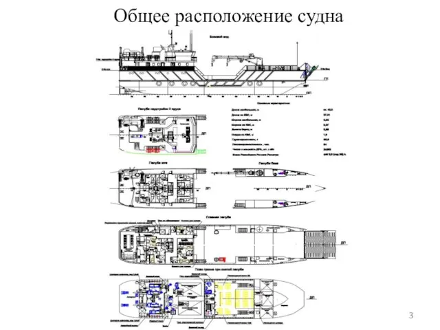 Общее расположение судна