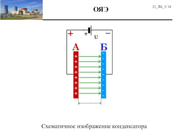 Схематичное изображение конденсатора 22_ЛК_2/