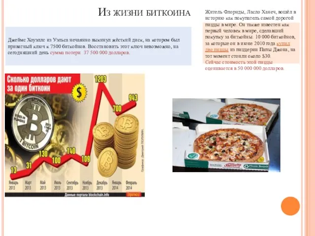 Из жизни биткоина Житель Флориды, Ласло Ханеч, вошёл в историю как покупатель