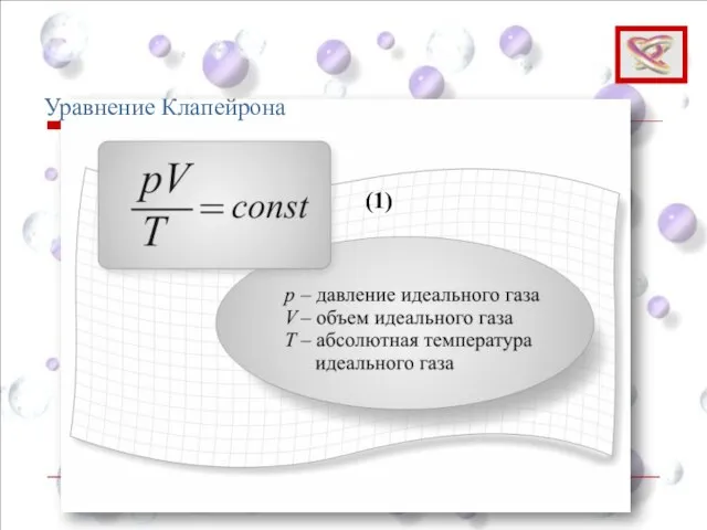 Уравнение Клапейрона (1)