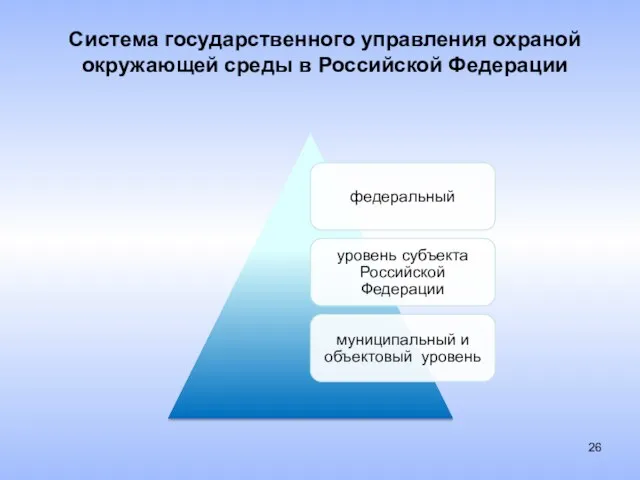 Система государственного управления охраной окружающей среды в Российской Федерации