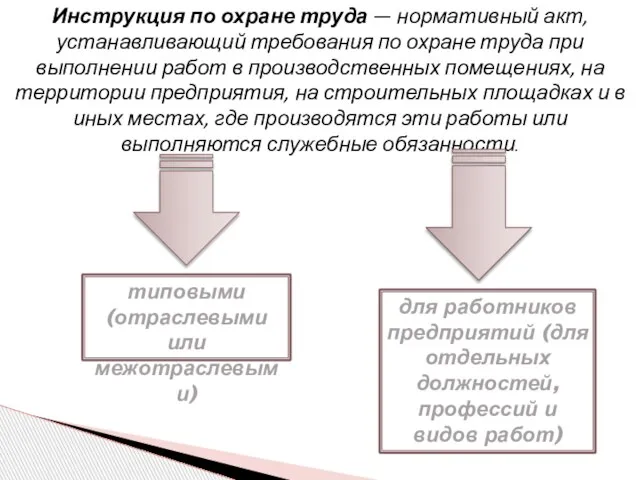 Инструкция по охране труда — нормативный акт, устанавливающий требования по охране труда