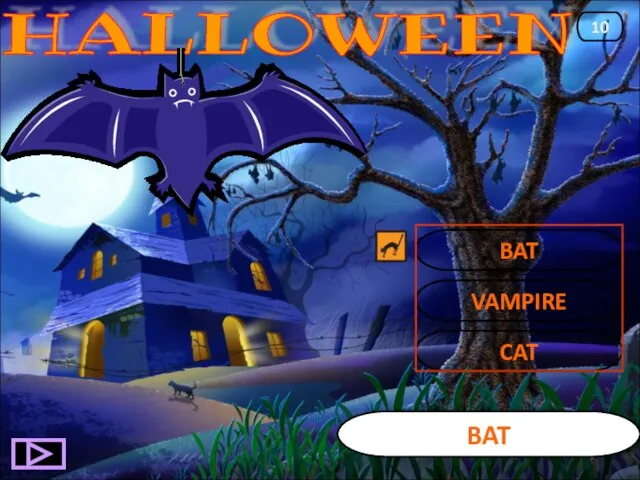 BAT BAT 10 VAMPIRE CAT HALLOWEEN