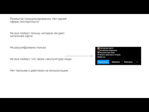 Размытое позиционирование. Нет одной сферы экспертности Не все поймут пользу, которую им