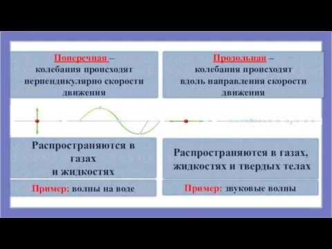 Распространяются в газах, жидкостях и твердых телах Распространяются в газах и жидкостях