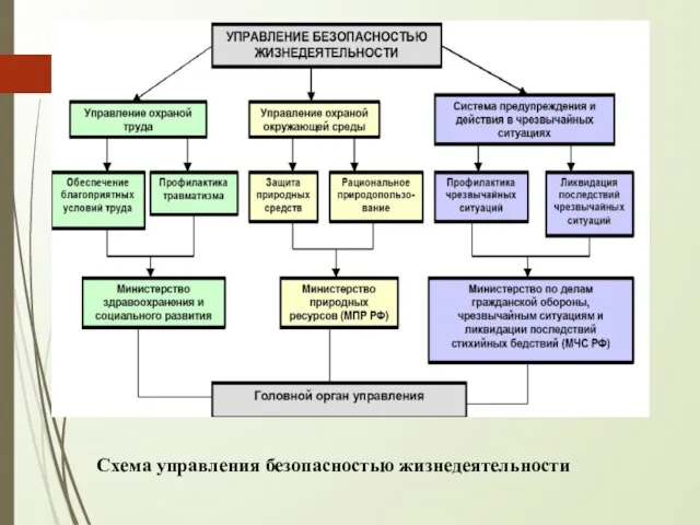 Схема управления безопасностью жизнедеятельности