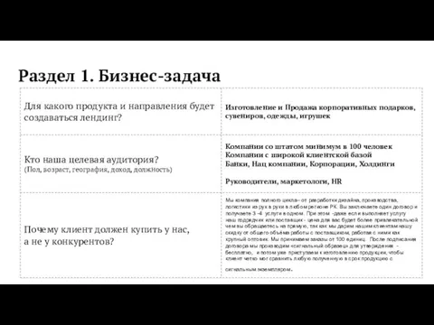 Раздел 1. Бизнес-задача